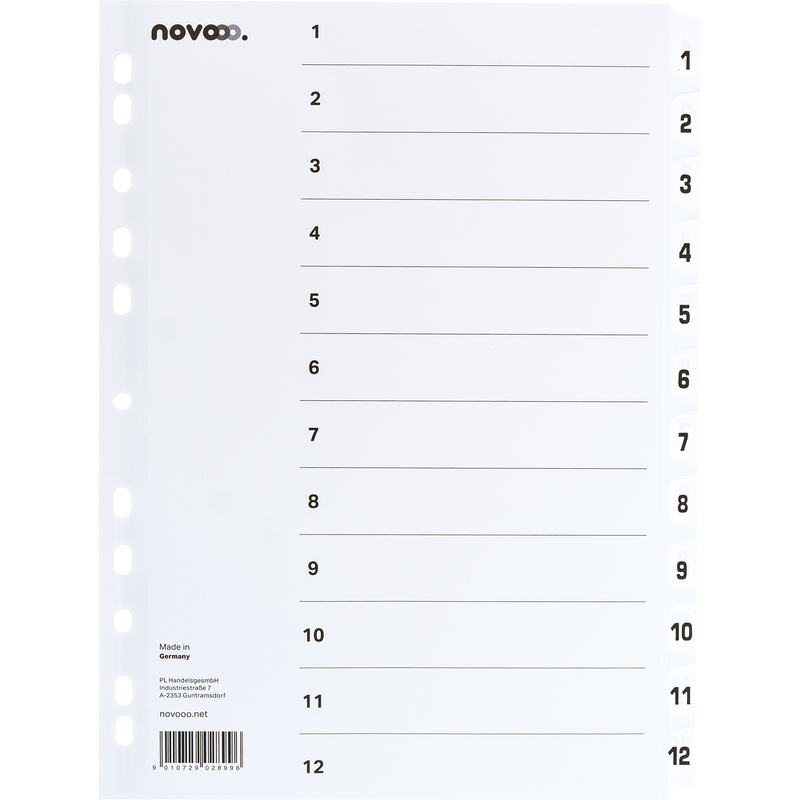 novooo Register, A4, 1-12