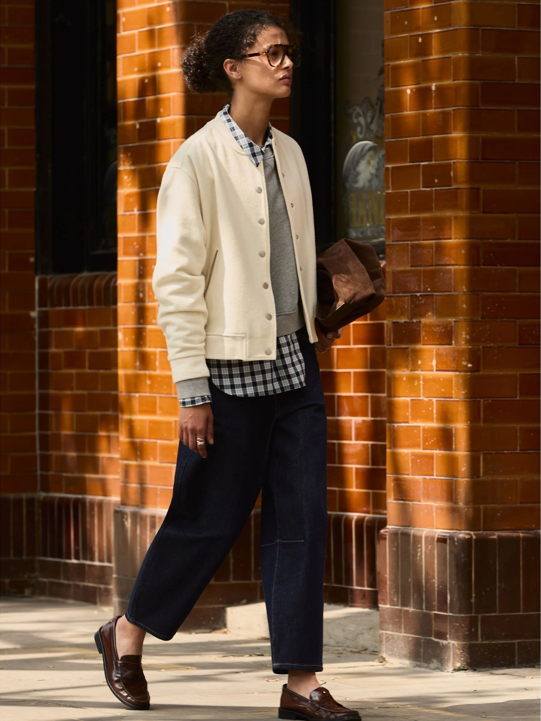 Baukjen Blue Nixi Cotton Stretch Denim Barrel Jeans