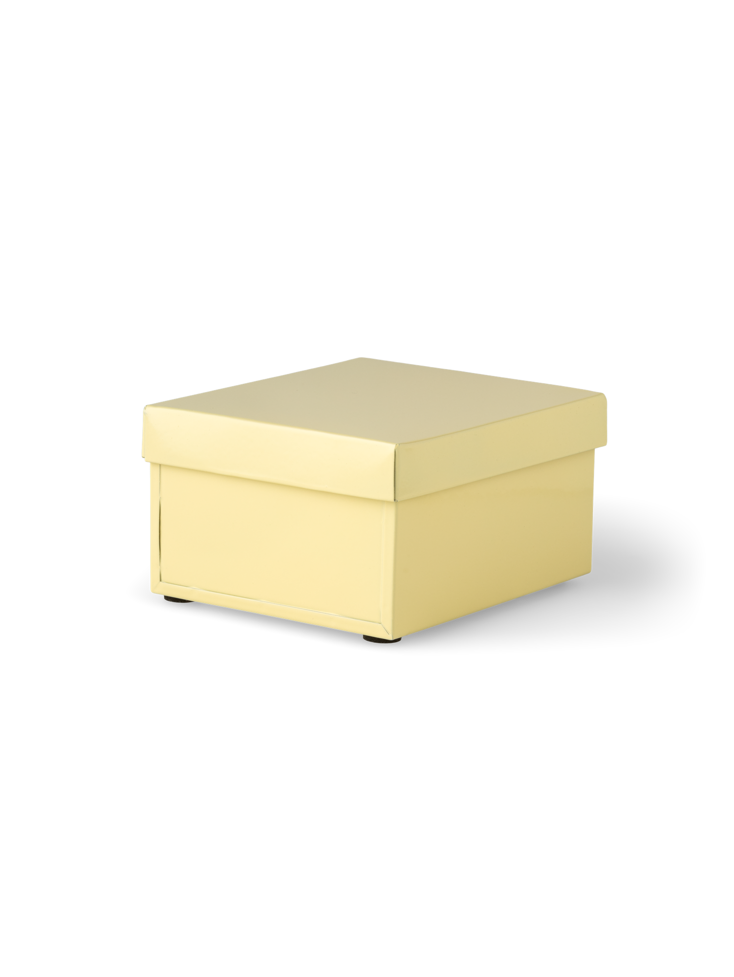 Opbevaringsæske | Jern. 12 x 10 x 7 cm. | Mustard