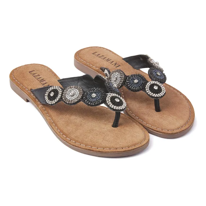 Lazamani Rounds Beads Teenslippers Dames