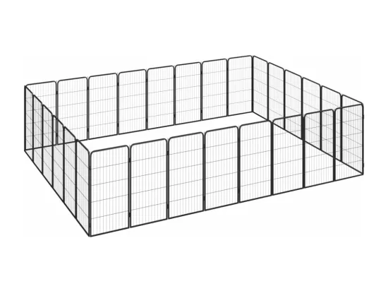 Parc pour chien 28 noire 400 x 300 x 100 cm 02_0043626