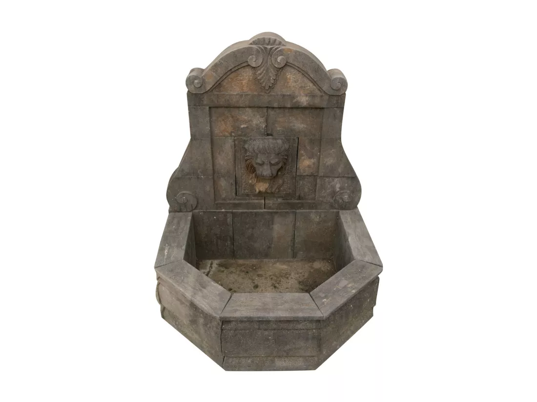 BISCOTTINI Fontaine - Mur en Pierre - Décorative - Fontaine de Jardin - Extérieur - Fontaine Murale - Dosseret - Décoration Murale - Décoration de Jardin - 83x65x102cm