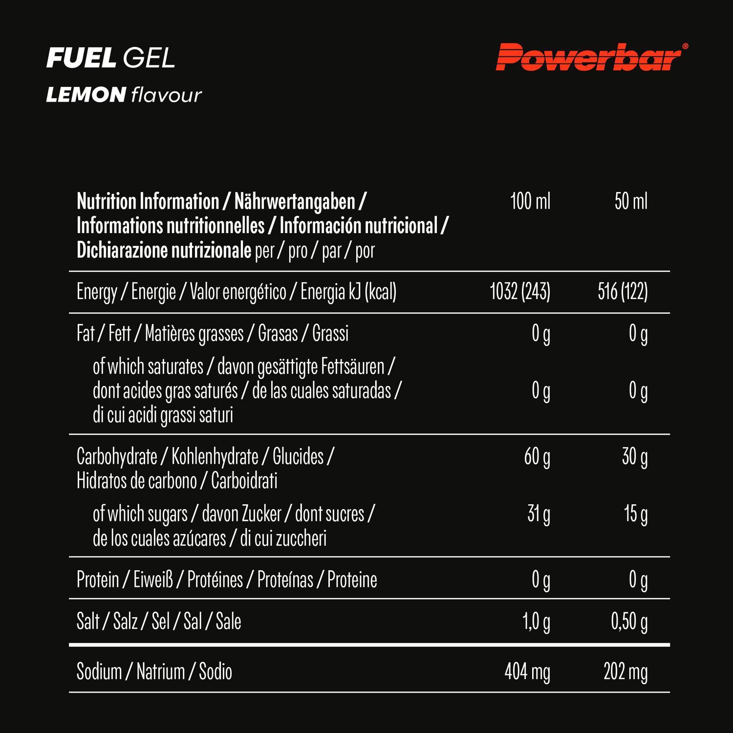 PowerbarBlack Line FUEL GEL