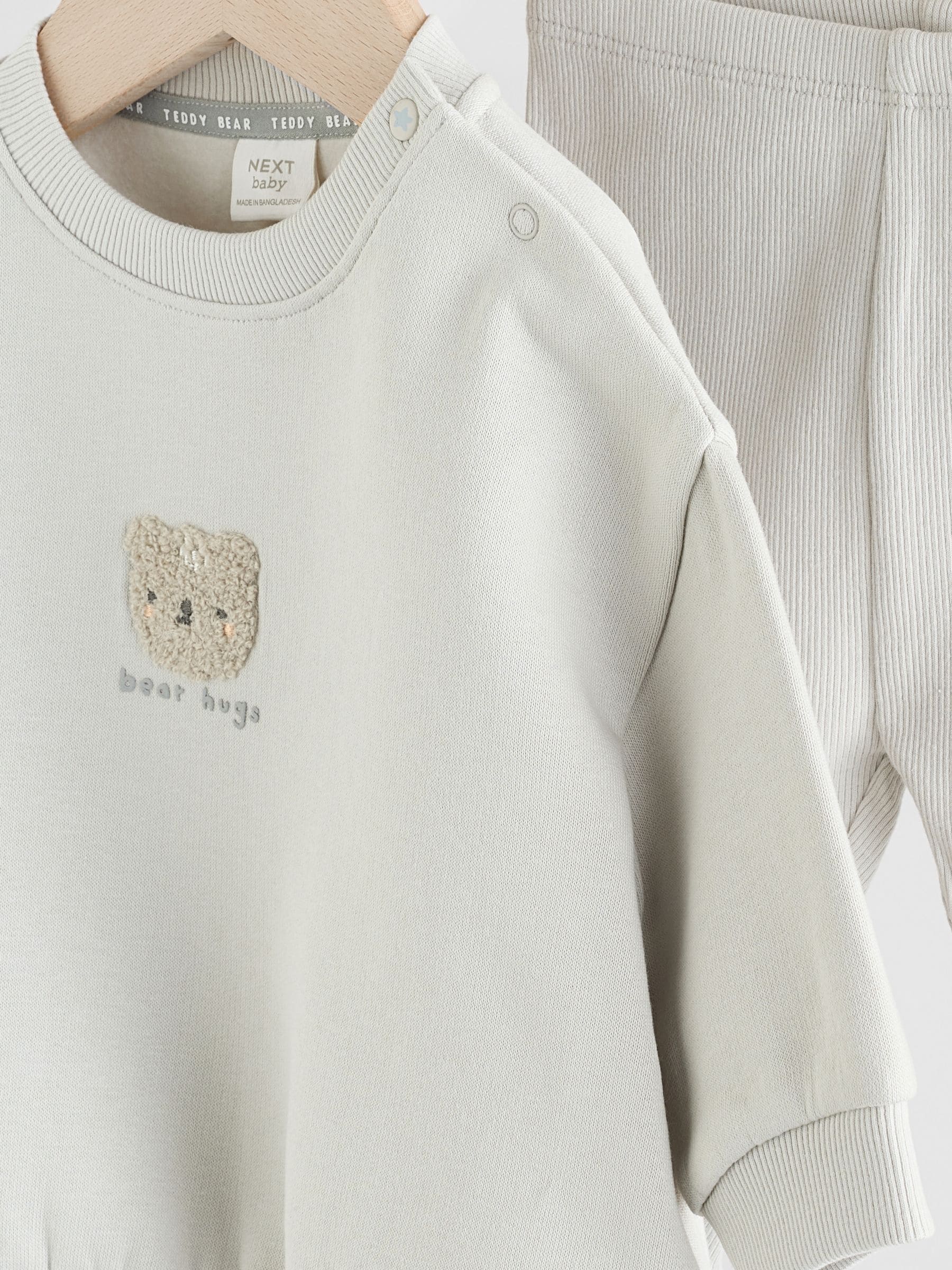 Grijze beer - Set met sweatshirt en legging voor baby's (0mnd-2jr)