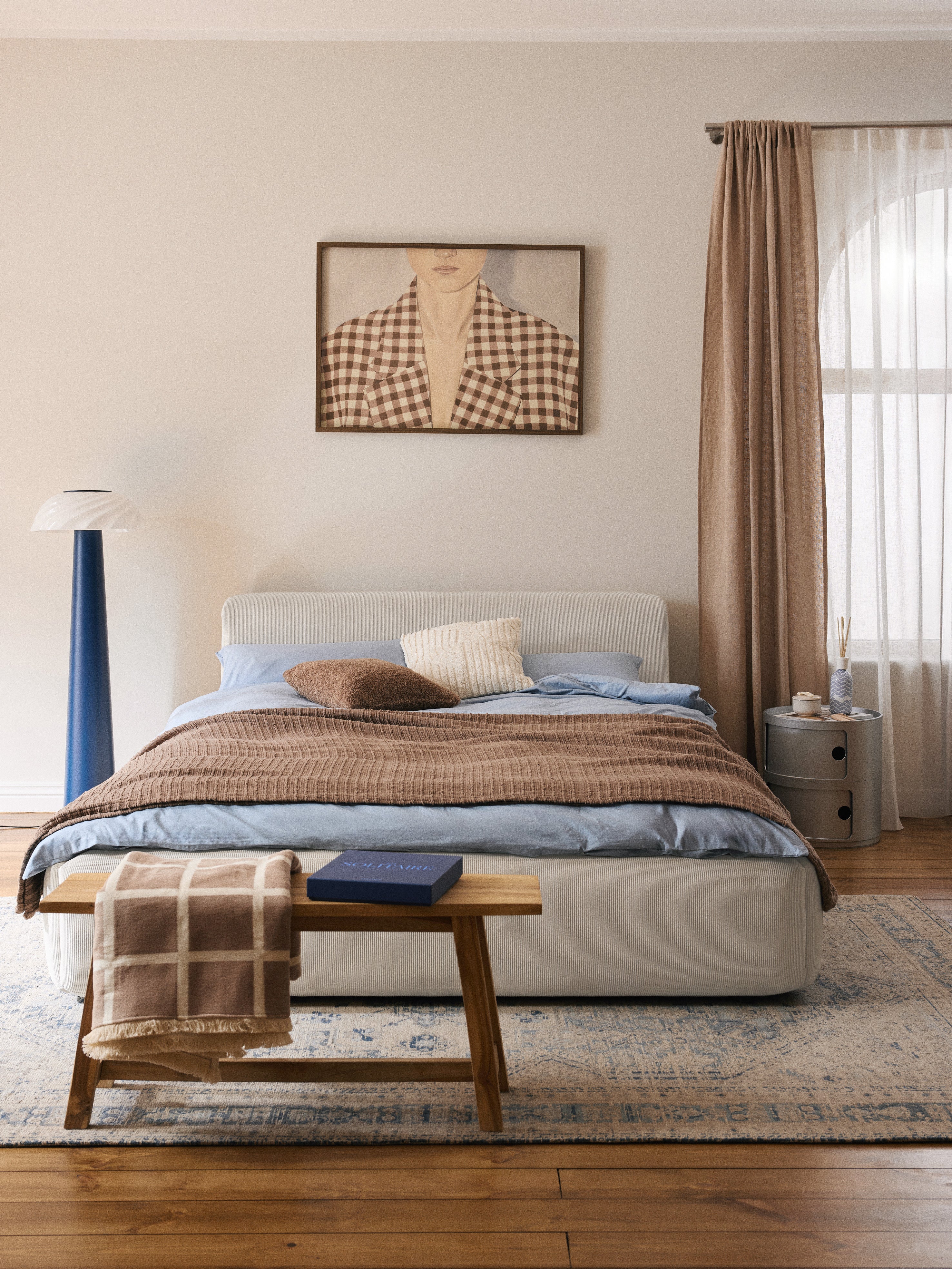 Gestoffeerd bed Melva