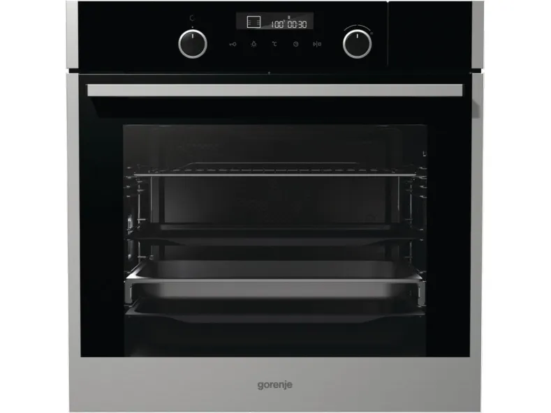 Gorenje Superior BCS747S34X - Ovn - til indbygning - niche - bredde: 56 cm - dybde: 55 cm - højde: 59 cm - med selv-rengøring - Klasse A  - børstet rustfrit stål