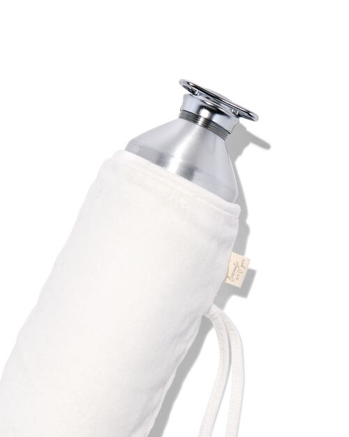 housse de bouillotte - 33x13.5 - velours blanc
