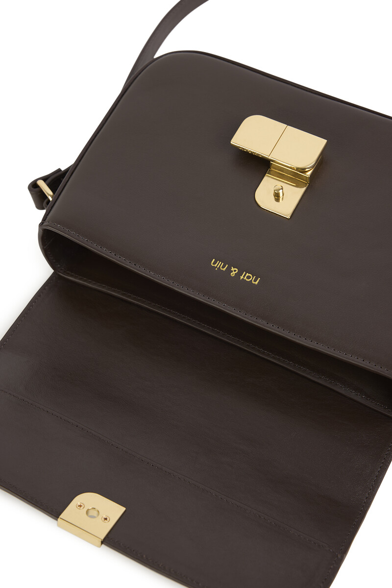 NAT & NIN<br>Bolsa de ombro de couro ALICE M