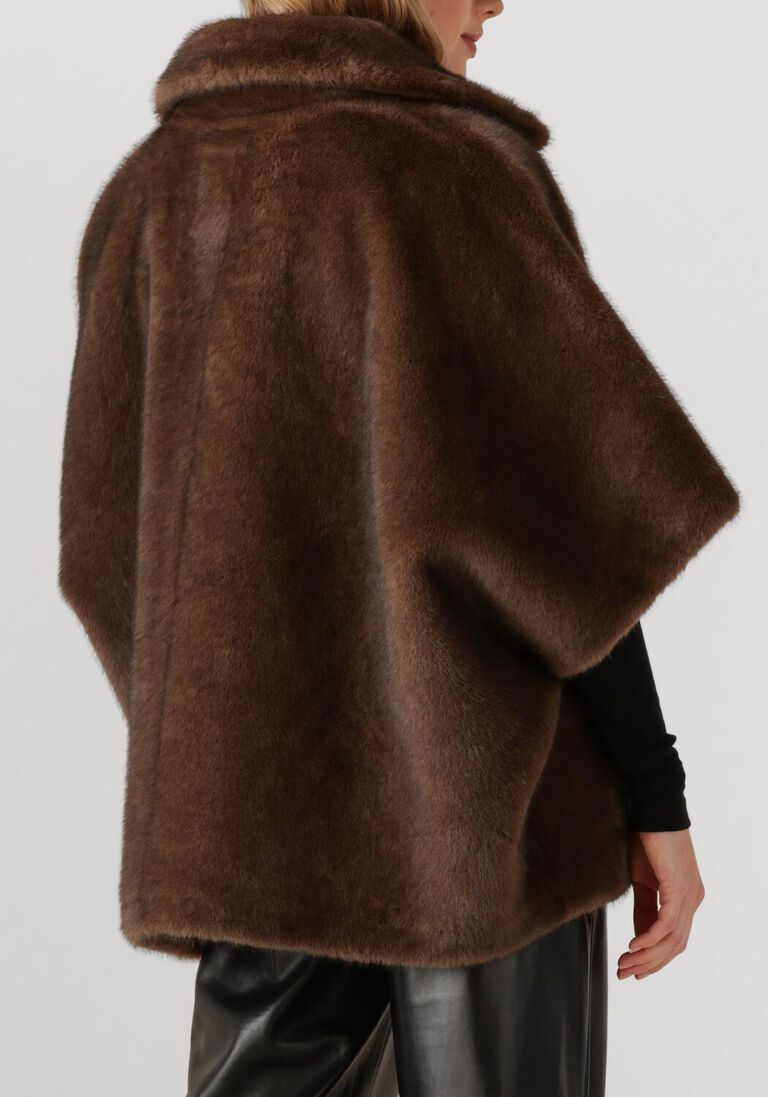 bruine alter ego faux fur jas elin