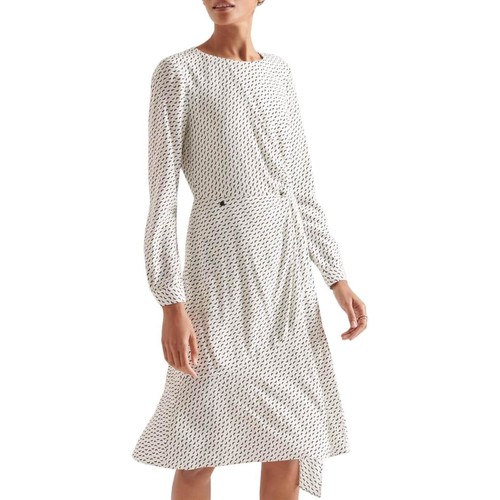 Superdry - LS ECOVERO TWIST DRESS Blanco