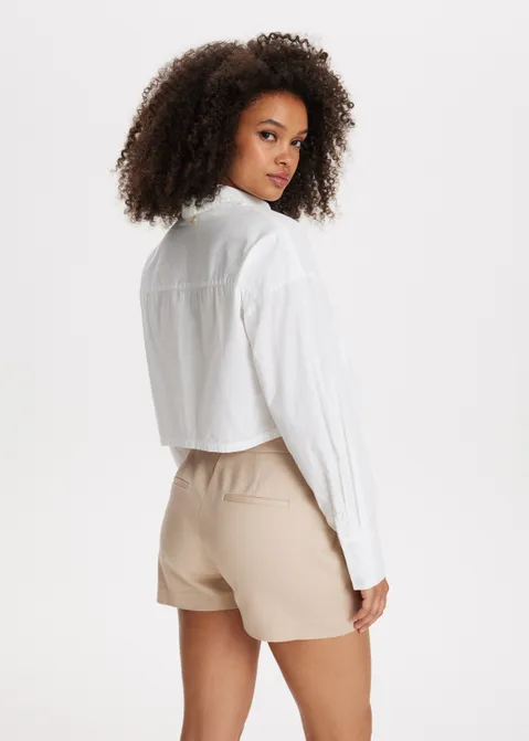 Korte witte blouse wit (WIT)