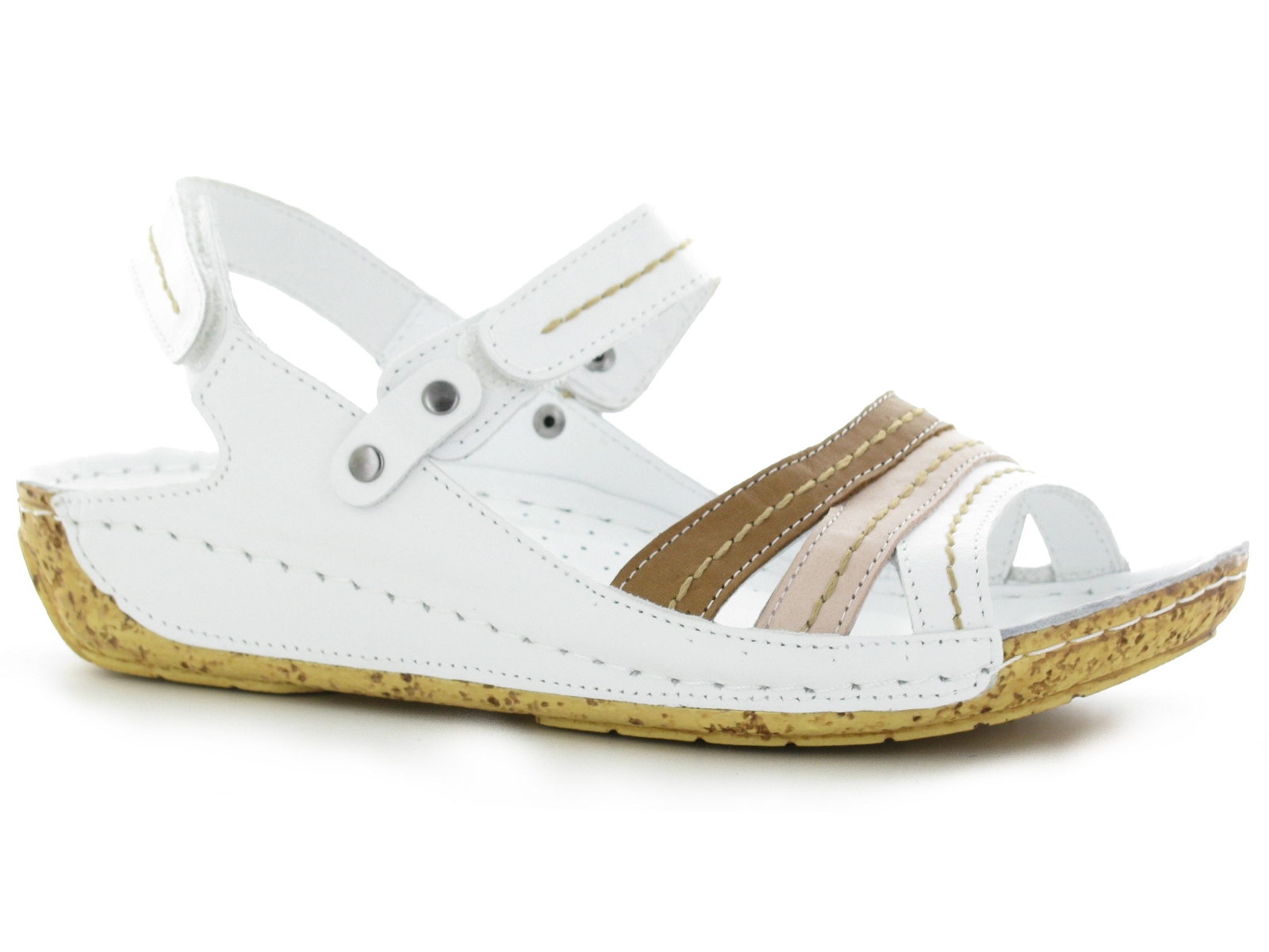 K brand-BAFY Cuir Blanc Beige