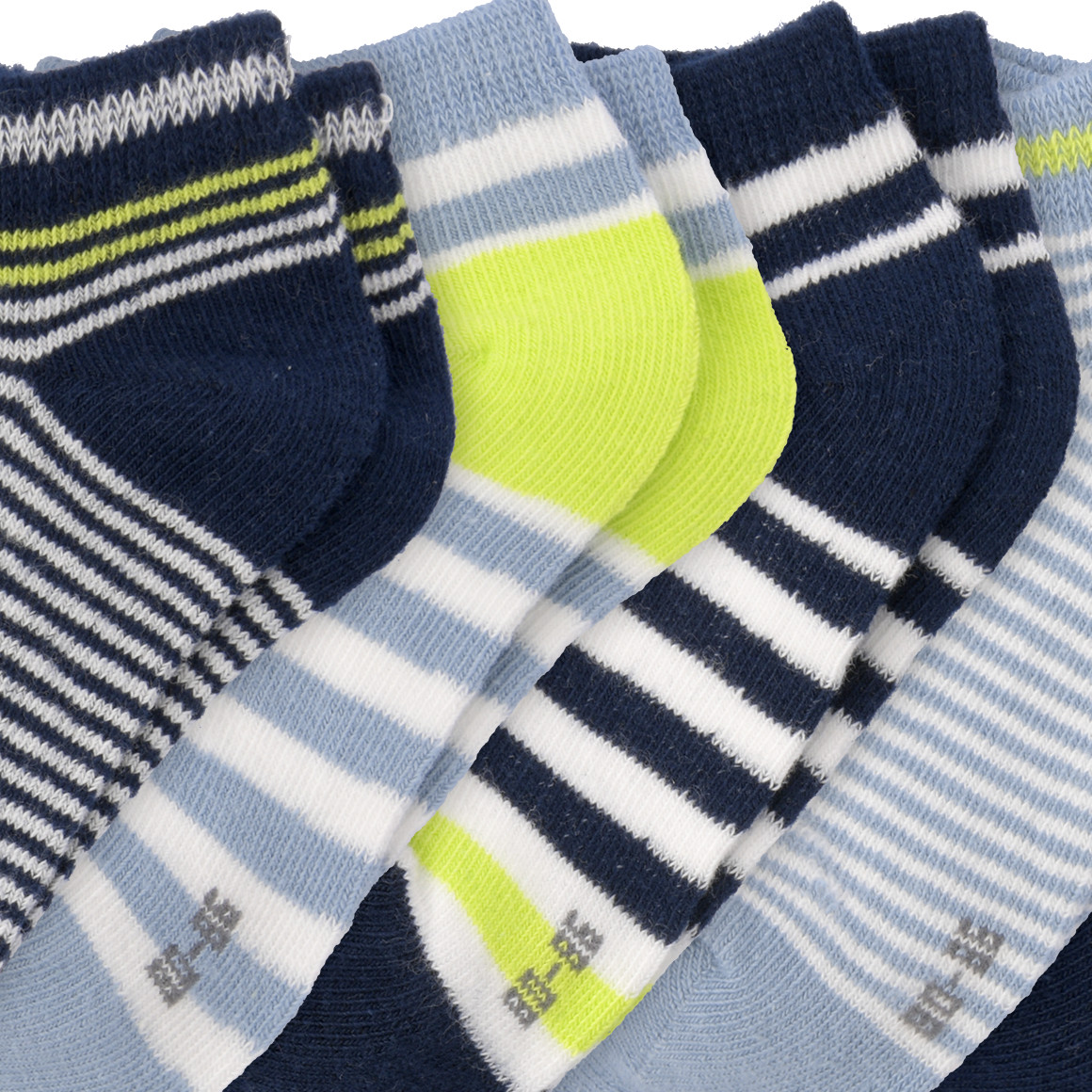 Topomini 5 Paar Baby Sneaker-Socken im Set dunkelblau / hellblau