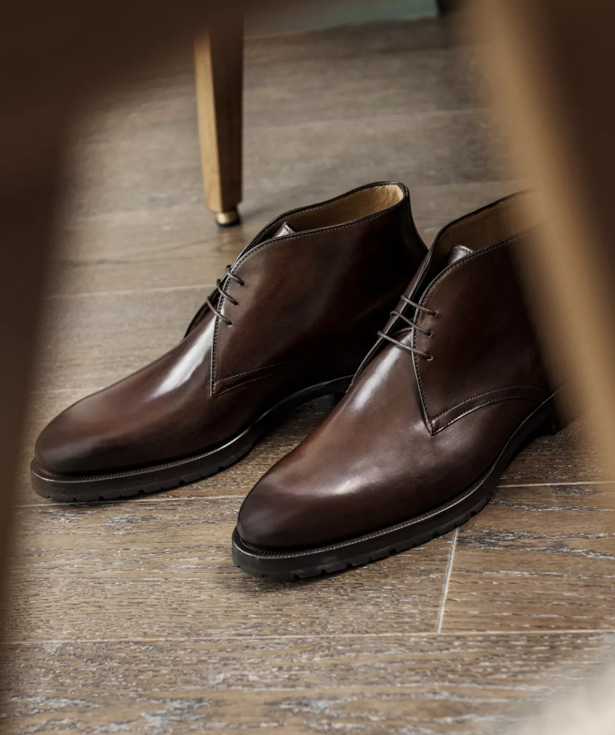 Bottines Tomaso Marron Patiné