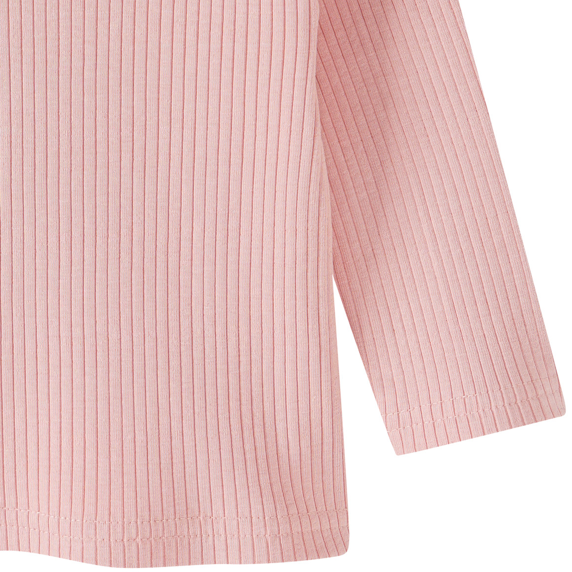 Topomini Pure Collection Baby Langarmshirt mit Rippstruktur zartrosa