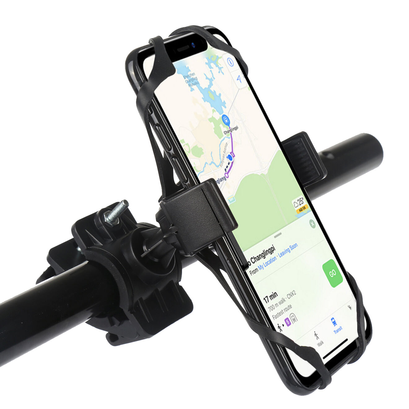 Onamaste Support de vélo pour smartphone noir