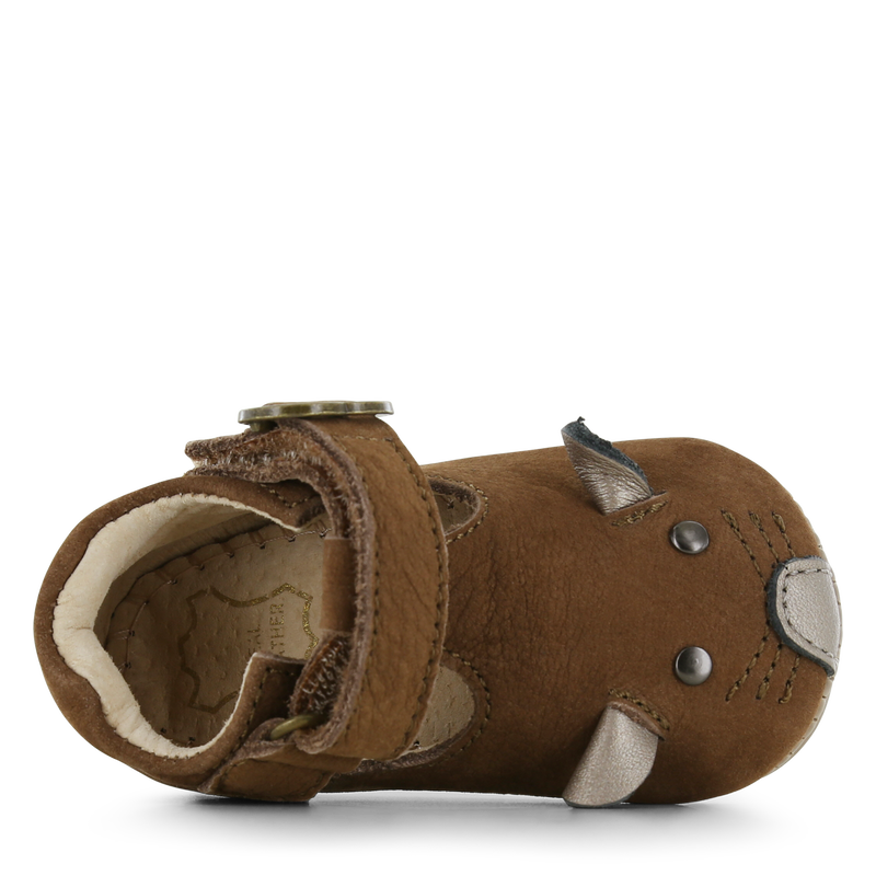 Shoesme cognac BABY-PROOF® T-Bar Schuh mit Mui