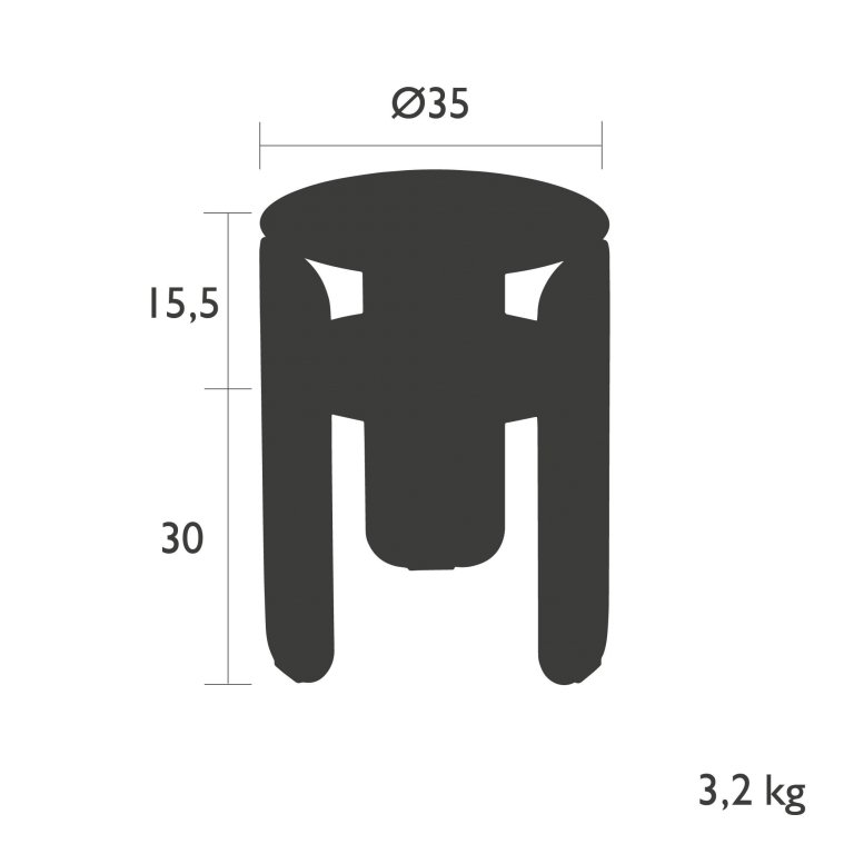 Fermob Bebop bijzettafel Ø 35cm Capucine