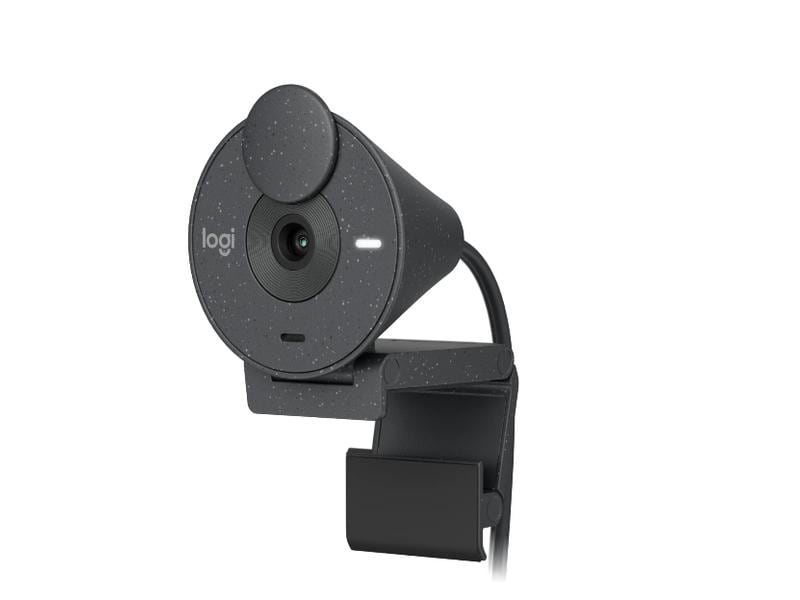 Logitech Webcam Brio 305 Graphite, 1080P 30 fps Stellen Sie Ihren Mitarbeitern eine benutzerfreundliche Webcam für eine bessere Zusammenarbeit zur Verfügung