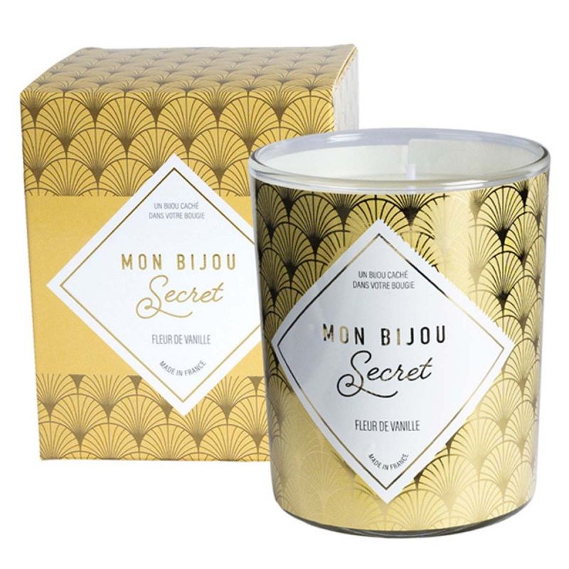 Bougie Bijou Bracelet argenté - Parfum Fleur de vanille - 40h
