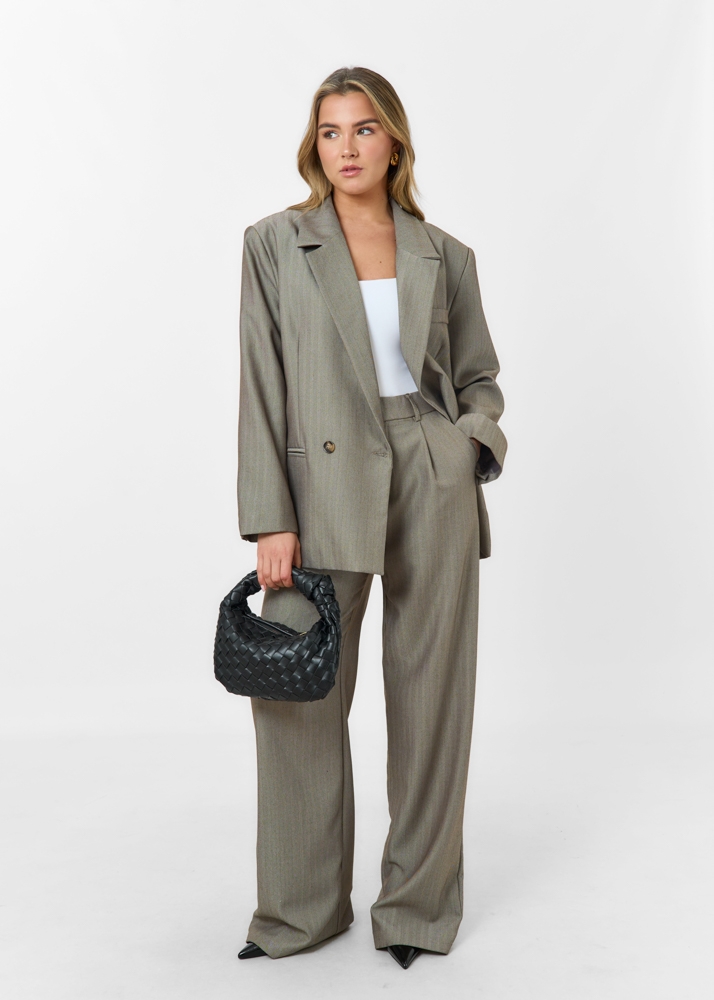Fleur pantalon taupe