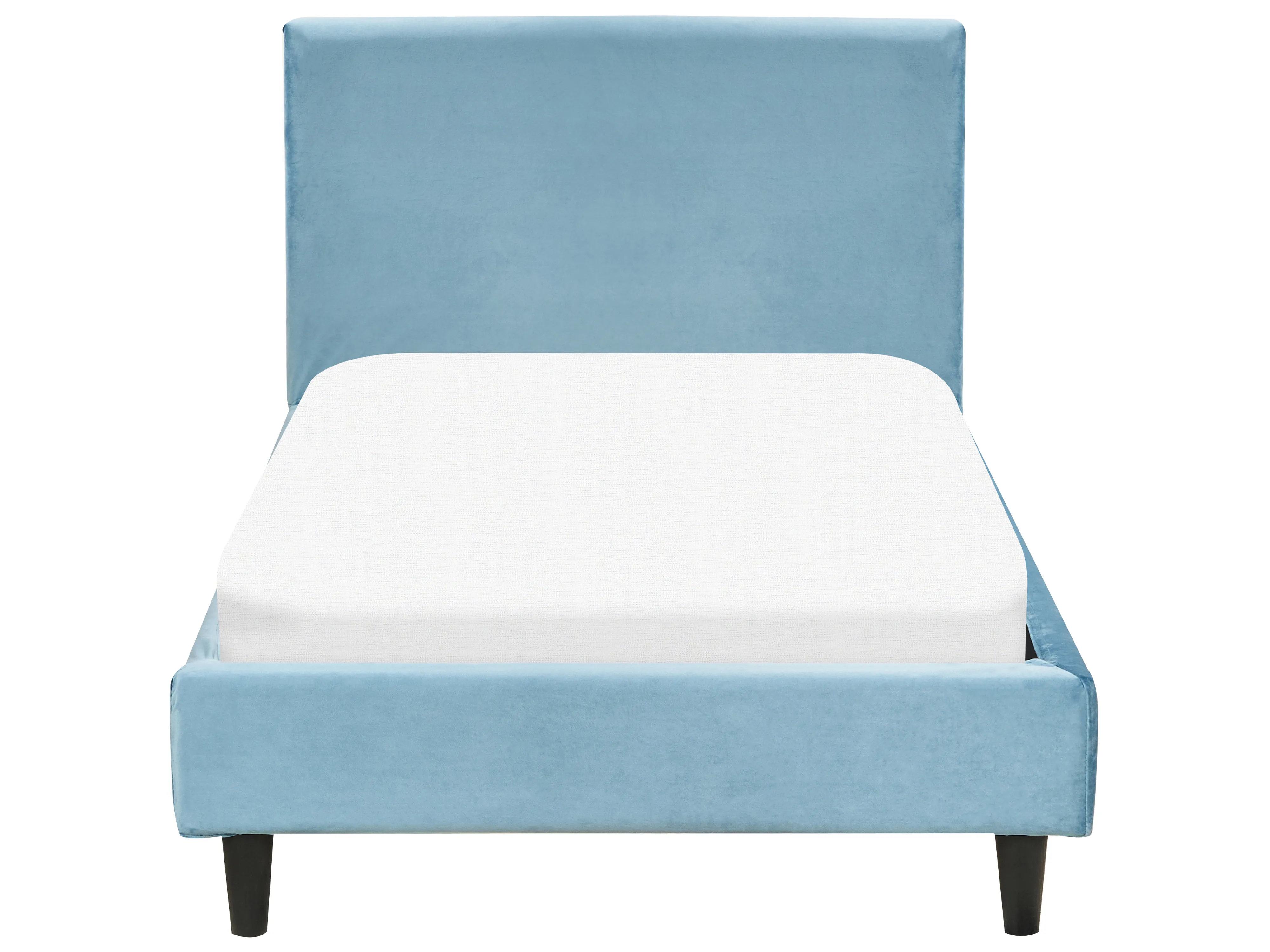 Bedframe hoes Fluweel FITOU 90 x 200 cm Lichtblauw