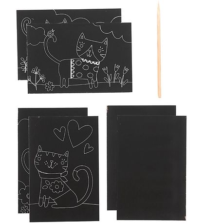 Ooly Scratch and ScribBlå Mini S?t - Cutie Cats