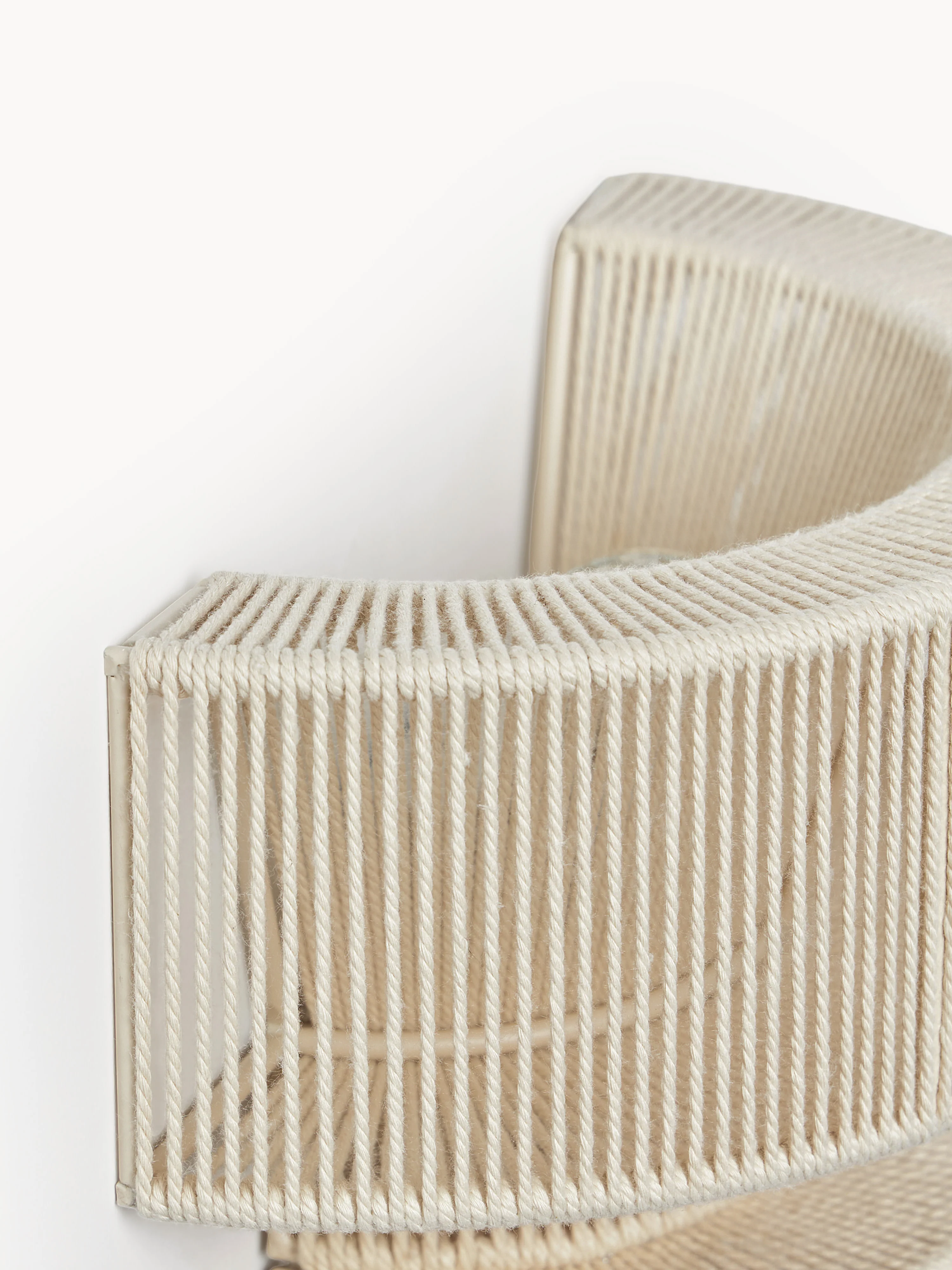 Grote wandlamp Lace van linnen draad
