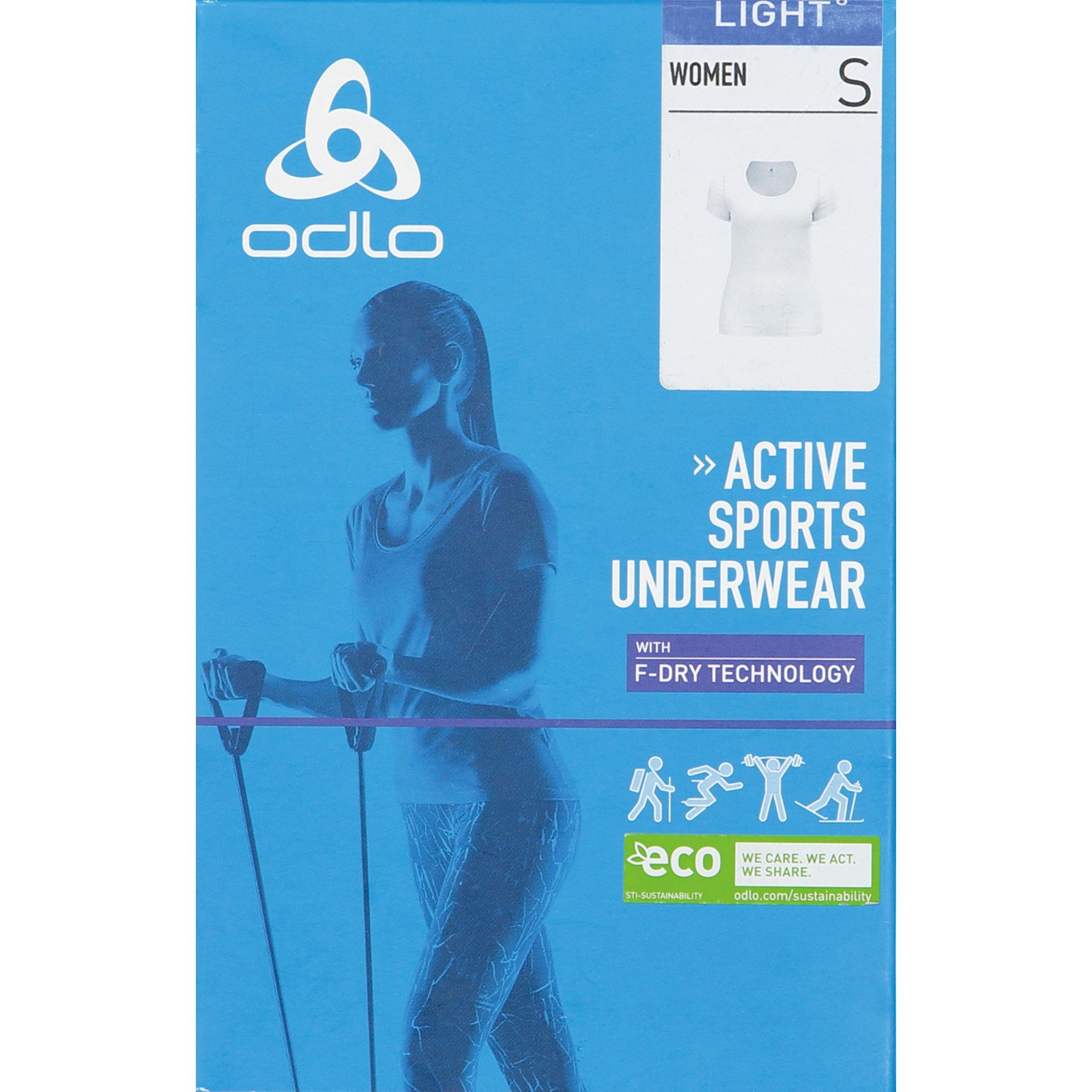 Odlo Damen-T-Shirt Active F-Dry Light Base Layer L, weiss