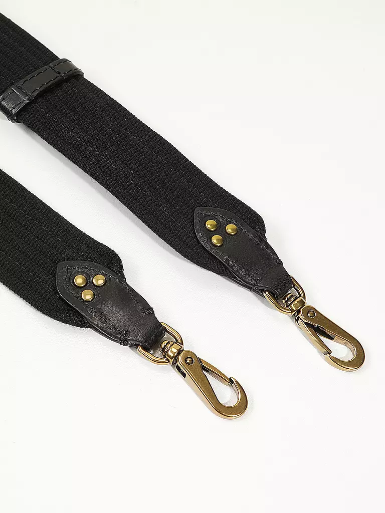 JEROME DREYFUSS Schulterriemen BANDOULIERE SANGLE NOIR FINE schwarz