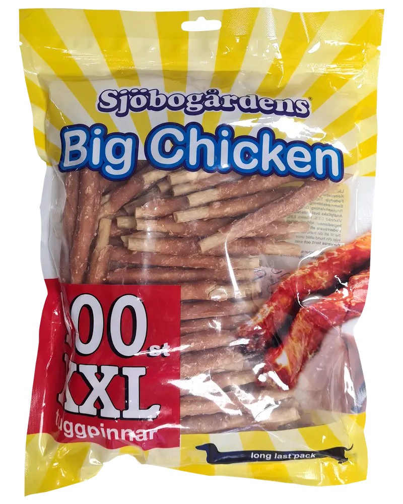 Sjöbogårdens Tyggepind kylling 100-pak xxl