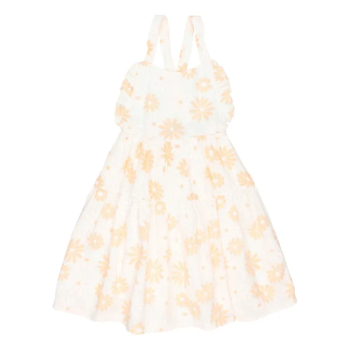 Búho Robe Daisy Gaze de Coton | Blanc