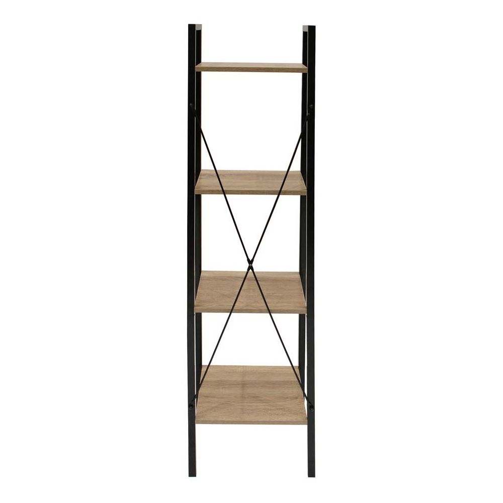 Etagère 4 tablettes en bois et métal savannah 34 cm