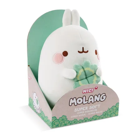NICI Kuscheltier MOLANG mit Kleeblatt in Geschenkverpackung, 16 cm