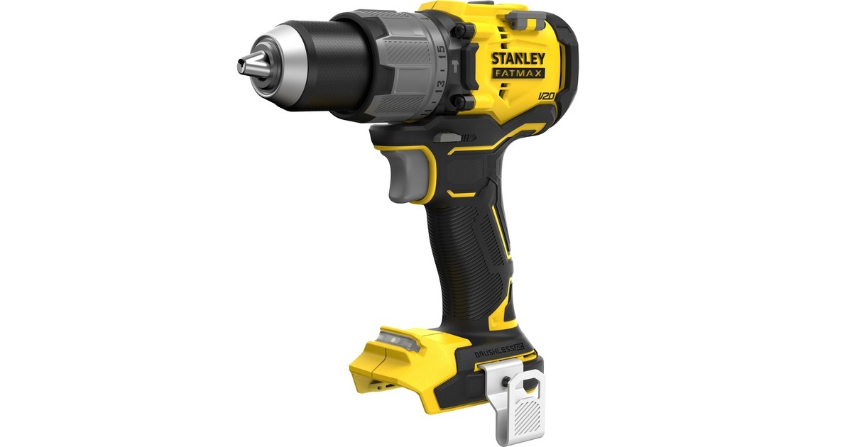 StanleyFATMAX V20 18V borstelloze schroefklopboormachine  (Geel/zwart, Accu en oplader niet inbegrepen)