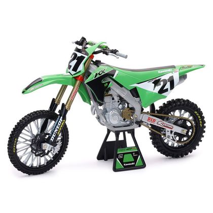 Miniature Newray Moto Kawasaki 450 KX Jason ANDERSON - Echelle 1/6° - Vert / Vert