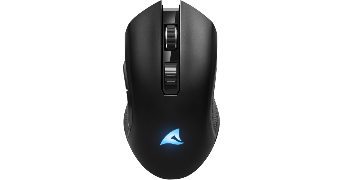 SharkoonSKILLER SGM30W gaming muis  (Zwart, 600 - 6000 dpi, RGB, 2.4 GHz / USB)
