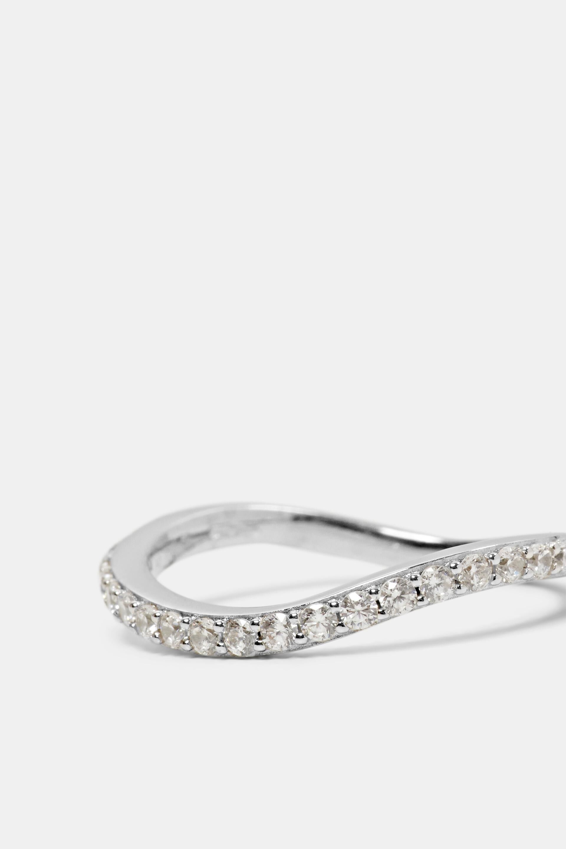 Bague ondulée en argent sterling