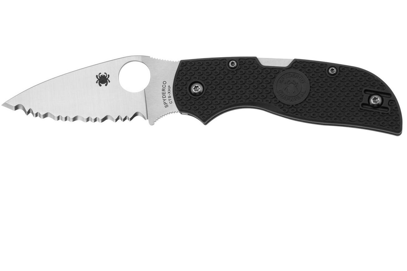 Spyderco Chaparral Lightweight C152SGY Gray FRN, serrated zakmes