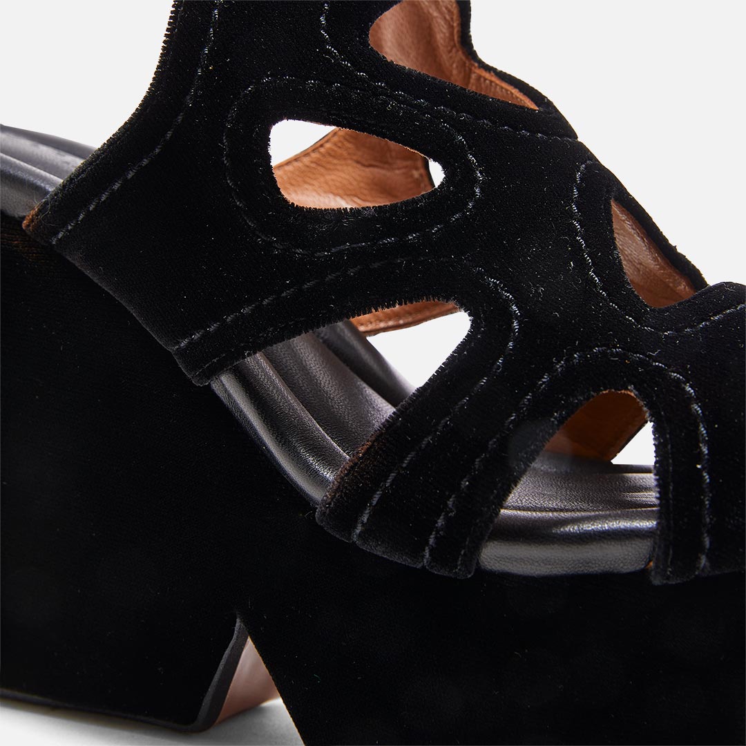 MULES - DALEY mules, fabric black || OUTLET