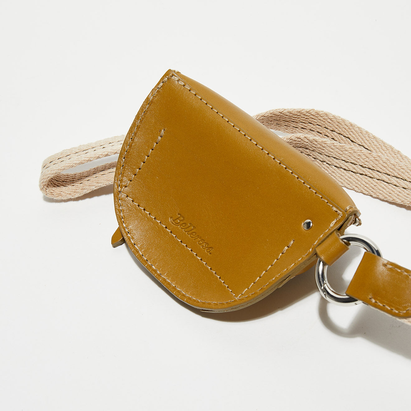 Bellerose Mini sac en Cuir vernis Rosike kaki