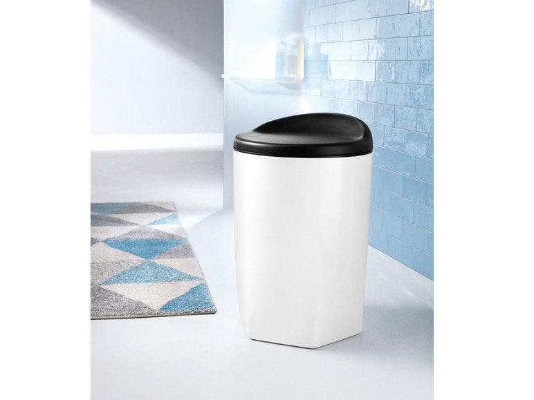 LIVARNO LIVING® hocker, 33,5 x 53 cm, met opbergruimte en handgreepgat, gemaakt van kunststof