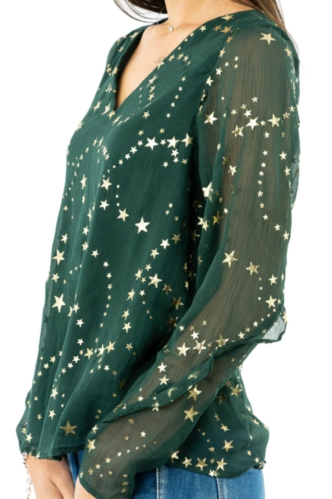 tee shirt manches longues Veromoda feana vert