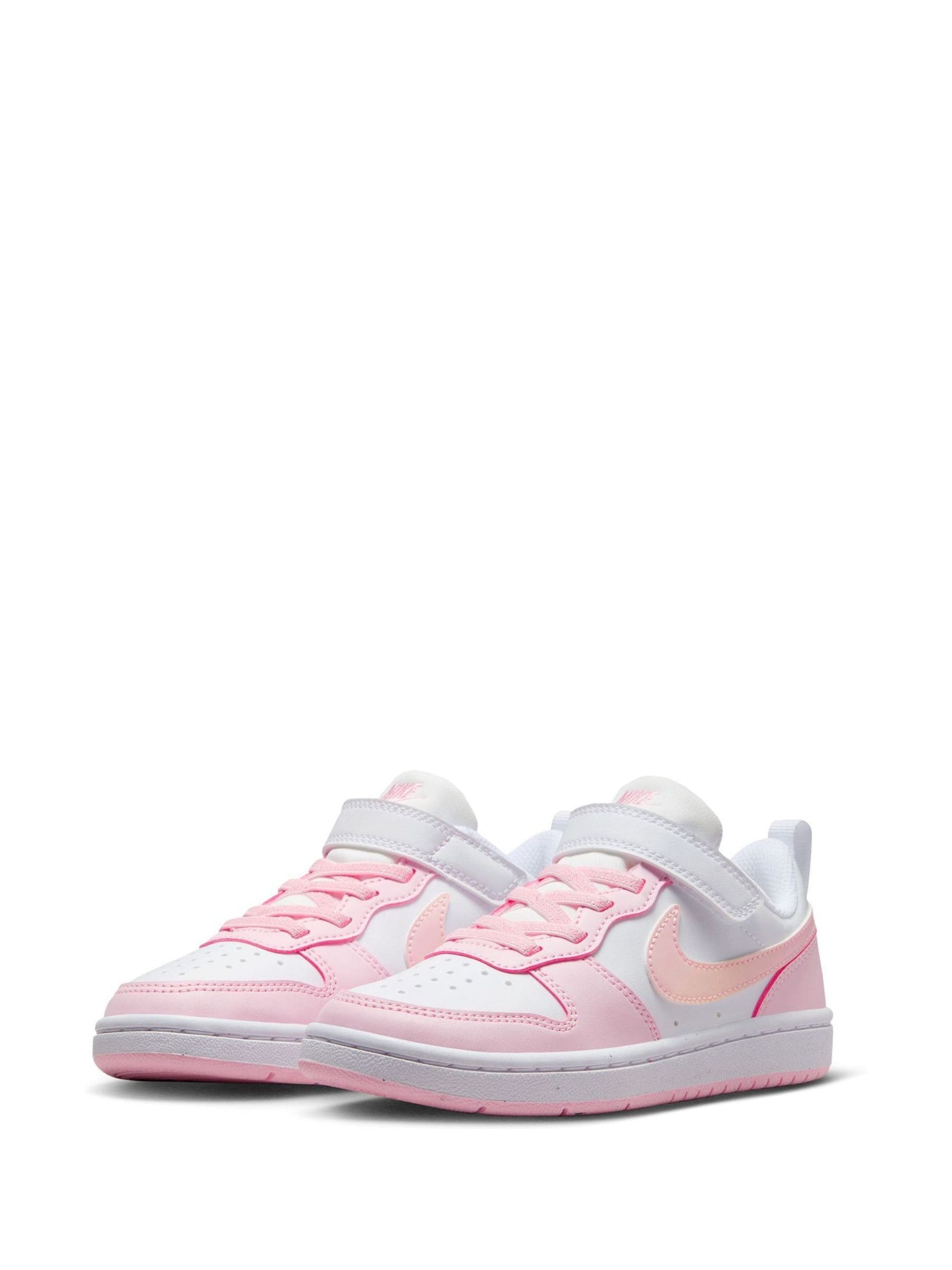 Wit/roze - Nike - Lage Junior Court Borough Recraft sneakers