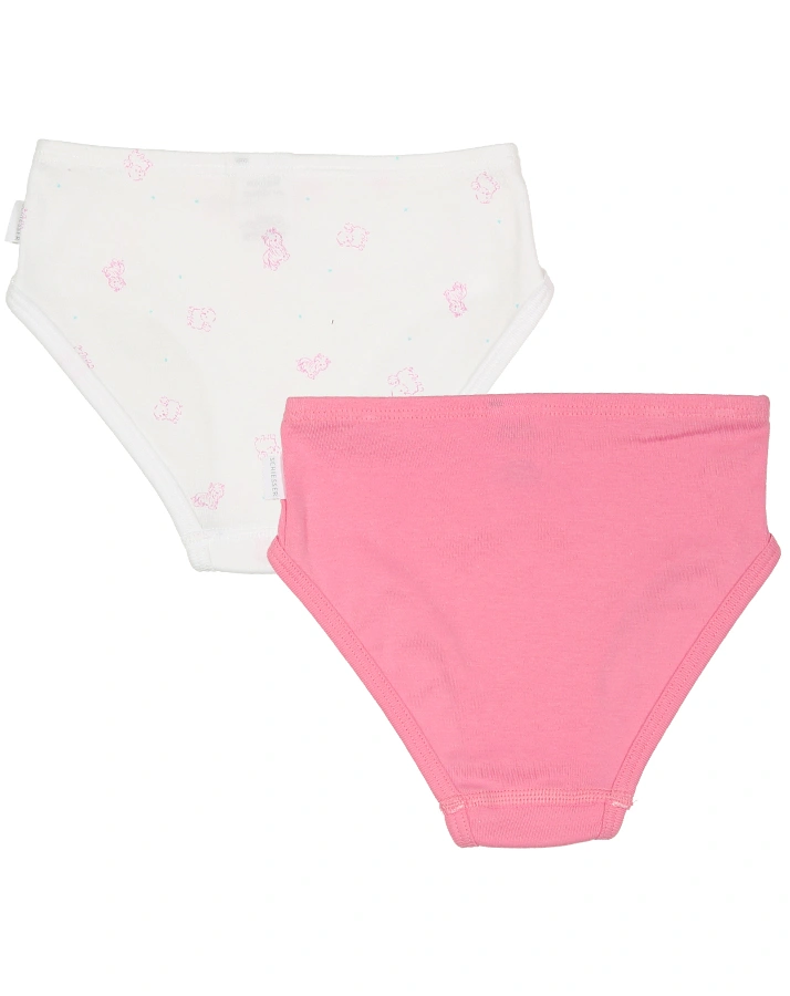 Hüftslip CLASSICS – HUND 2er Pack in pink/weiß