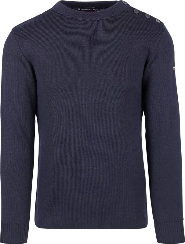 Armor-Lux - Fouesnant - Trui - Navy - Wol