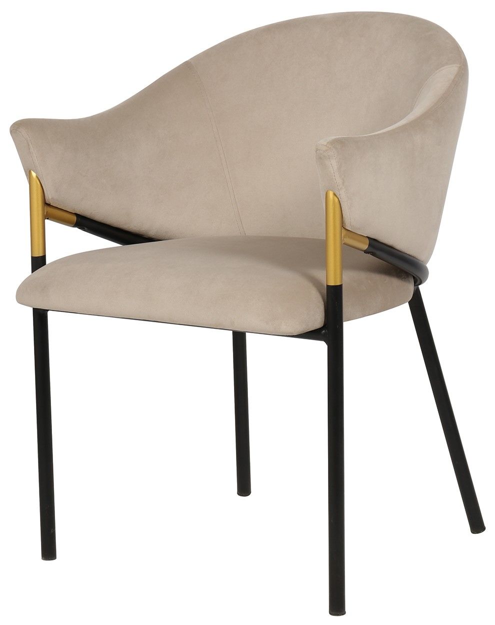 Eetkamerstoel S4578 Khaki VelvetB56 x D59 x H78 cm