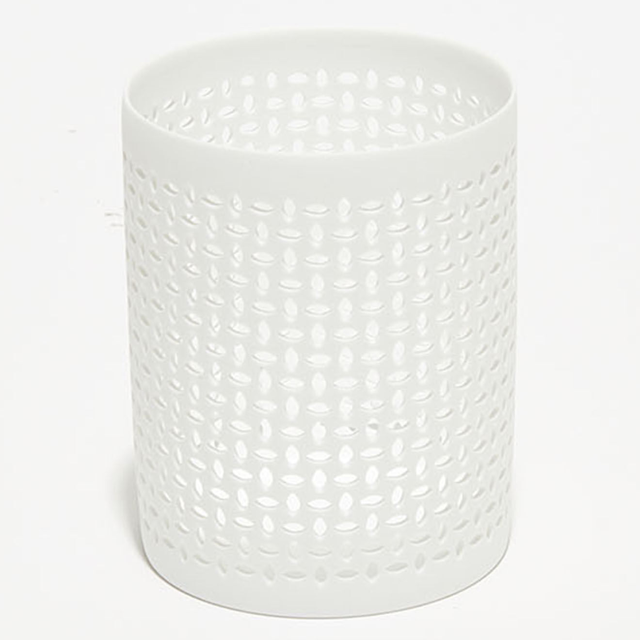 Pomax Photophore en Porcelaine Lace blanc - D.7.5xH.9.2 cm