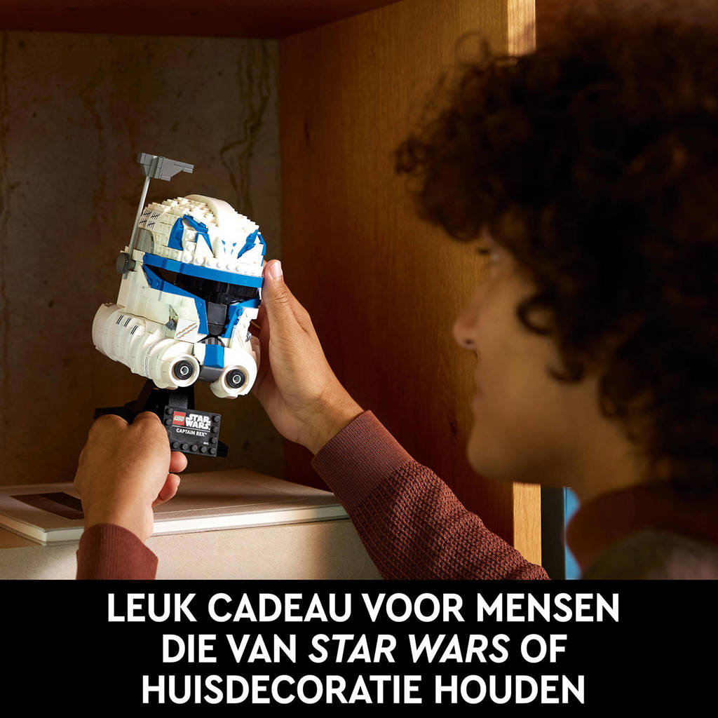 Zeer leuke setCaptain Rex Helm Bouwpakket voor Volwassenen, The Clone Wars Collectible 75349