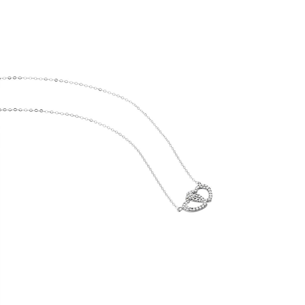 Collier Or Blanc Raoula Oxydes De Zirconium